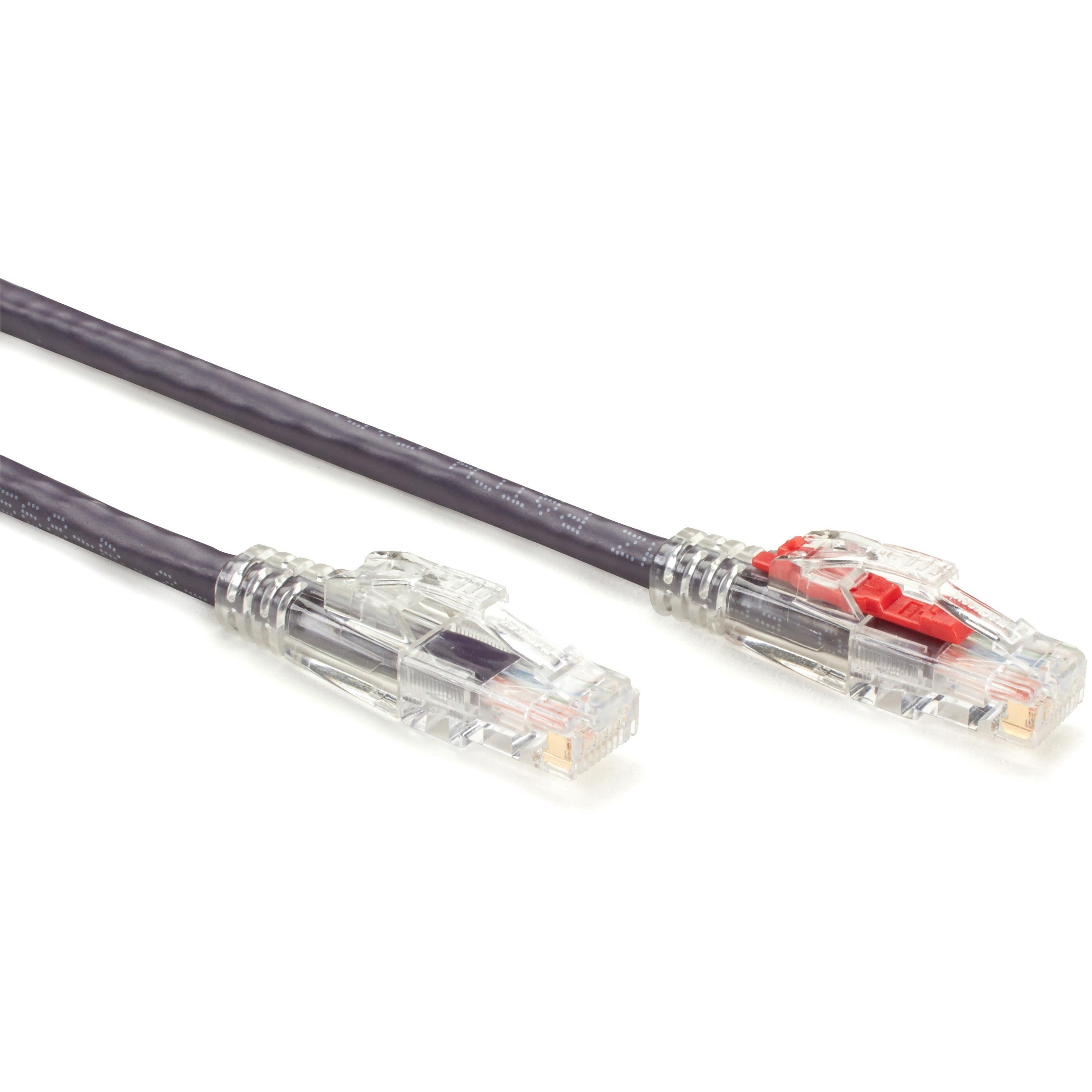 Black Box GigaBase 3 Cat.5e UTP Patch Network Cable, 3 ft, RJ-45 Male/Male, 24 AWG, Gold Plated Contacts, Snagless Boot, Purple, 1 Each