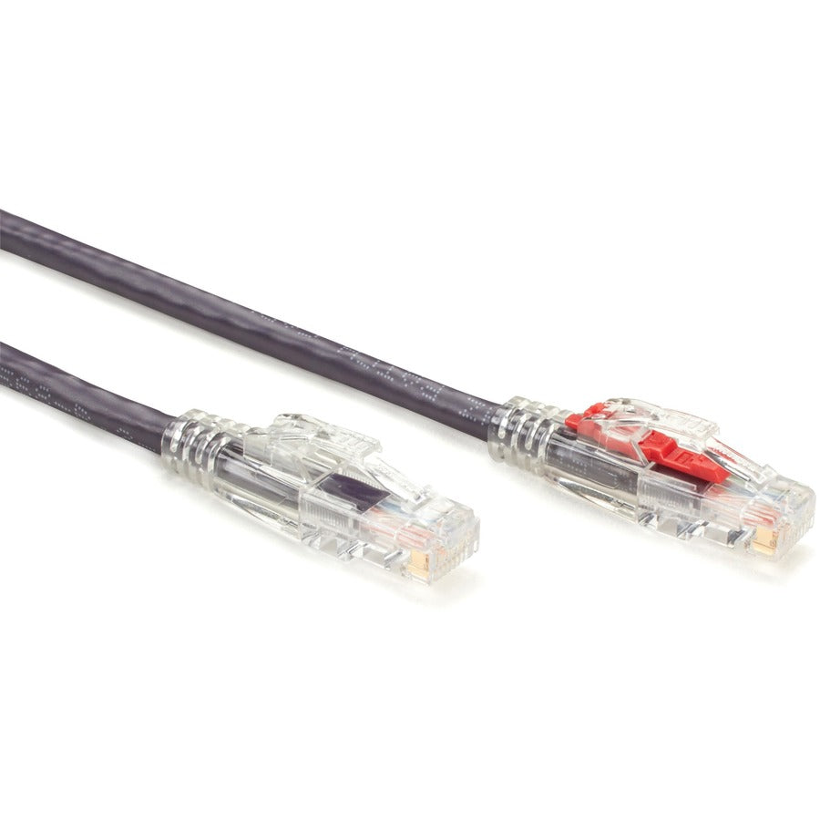 Black Box GigaBase 3 Cat.5e UTP Patch Network Cable, 10 ft, RJ-45 Male/Male, 24 AWG, Gold Plated Contacts, Snagless, Purple, 1 Each