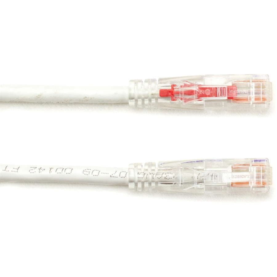 Black Box GigaBase 3 Cat.5e UTP Patch Network Cable, 5 ft, RJ-45 Male/Male, 24 AWG, Gold Plated Contacts, Snagless Boot, White, 1 Each