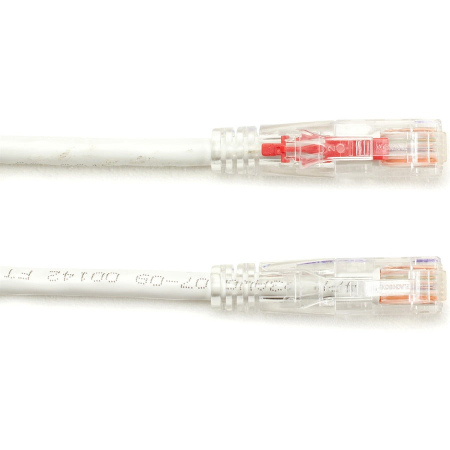 Black Box GigaBase 3 Cat.5e UTP Patch Network Cable, 6 ft, RJ-45 Male/Male, 1 Gbit/s, Gold Plated Contacts, 24 AWG, White, 1 Each