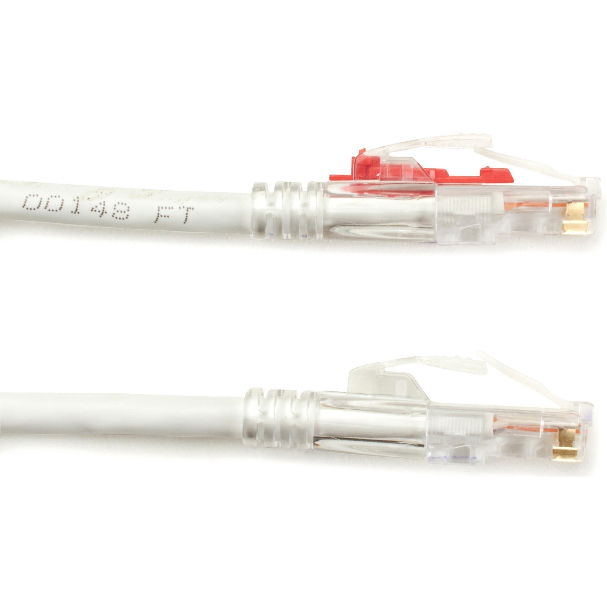 Black Box GigaBase 3 Cat.5e UTP Patch Network Cable, 10 ft, RJ-45 Male/Male, 1 Gbit/s, Gold Plated Contacts, 24 AWG, White, 1 Each