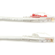 Black Box GigaBase 3 Cat.5e UTP Patch Network Cable, 20 ft, RJ-45 Male/Male, 24 AWG, Gold Plated Contacts, Snagless Boot, White, 1 Each