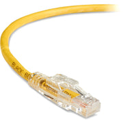 Black Box GigaBase 3 Cat.5e UTP Patch Network Cable, 6 ft, RJ-45 Male/Male, 24 AWG, Gold Plated Contacts, Snagless Boot, Yellow, 1 Each