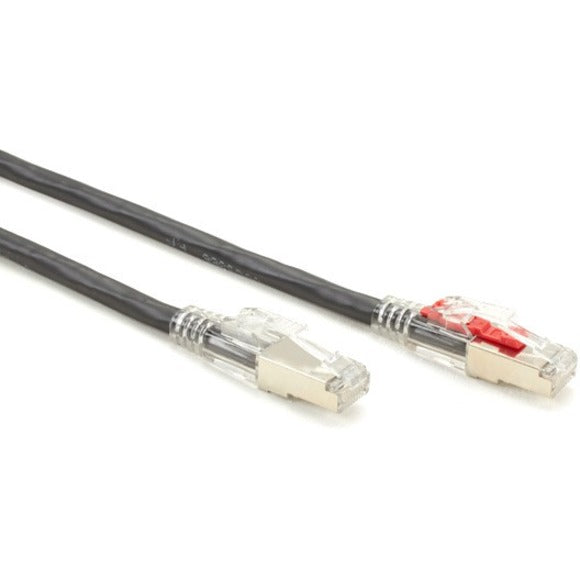 Black Box GigaTrue 3 CAT6A 650-MHz Locking Snagless Shielded Patch Cable, 5 ft, RJ-45 Male/Male, 26 AWG, Black, 1 Each