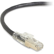 Black Box GigaTrue 3 CAT6A 650-MHz Locking Snagless Patch Cable, 7 ft, Shielded, RJ-45 Male/Male, 26 AWG, Black, 1 Each