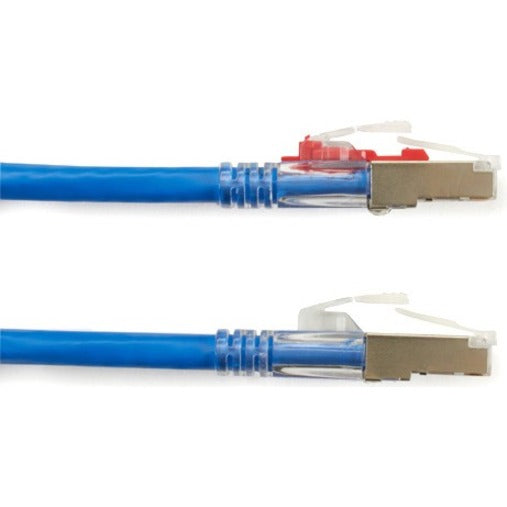 Black Box GigaTrue 3 CAT6A 650-MHz Locking Snagless Patch Cable, Shielded, RJ-45 Male/Male, 15 ft, Blue, 26 AWG, Gold Plated Contacts, 1 Each