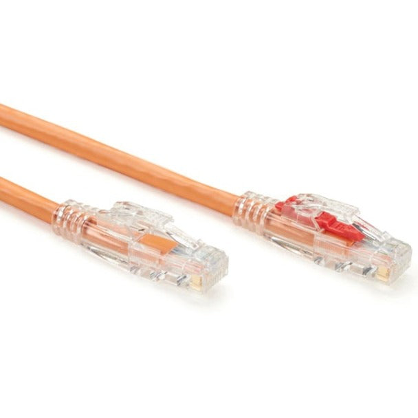 Black Box GigaTrue 3 Cat6 UTP Patch Cable, 1 ft, RJ-45 Male/Male, 24 AWG, Gold Plated, Snagless Boot, Orange, 1 Each