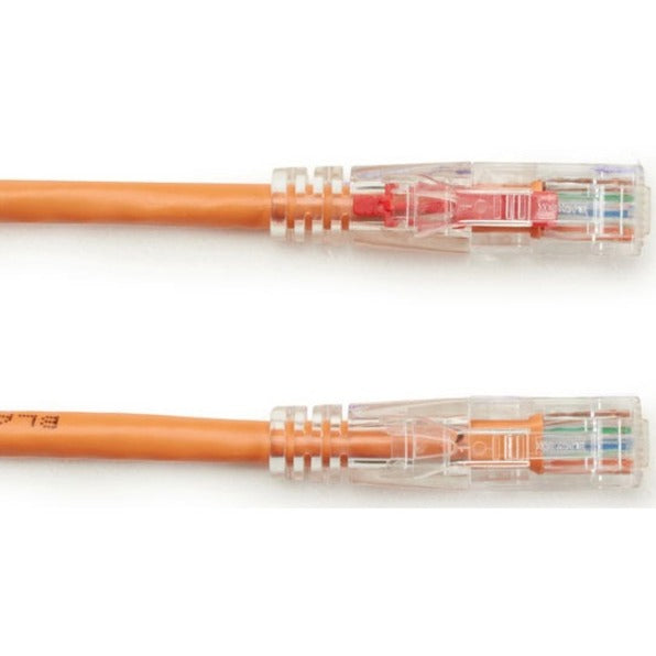 Black Box GigaTrue 3 Cat6 UTP Patch Cable, 1 ft, RJ-45 Male/Male, 24 AWG, Gold Plated, Snagless Boot, Orange, 1 Each