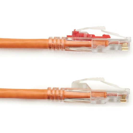 Black Box GigaTrue 3 Cat6 UTP Patch Cable, 1 ft, RJ-45 Male/Male, 24 AWG, Gold Plated, Snagless Boot, Orange, 1 Each