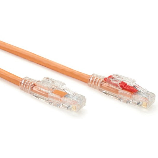 Black Box GigaTrue 3 Cat6 UTP Patch Network Cable, 2 ft, RJ-45 Male/Male, 24 AWG, Orange, Gold-Plated Contacts, Snagless Boot, 1 Each