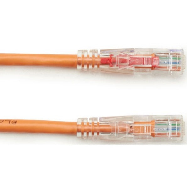 Black Box GigaTrue 3 Cat6 UTP Patch Network Cable, 2 ft, RJ-45 Male/Male, 24 AWG, Orange, Gold-Plated Contacts, Snagless Boot, 1 Each