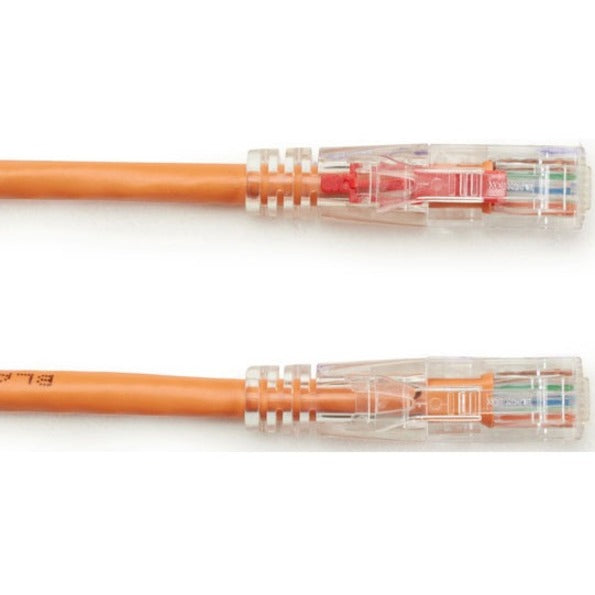 Black Box GigaTrue 3 Cat6 UTP Patch Cable, 5 ft, RJ-45 Male/Male, 24 AWG, Gold Plated Contacts, Snagless Boot, Orange, 1 Each