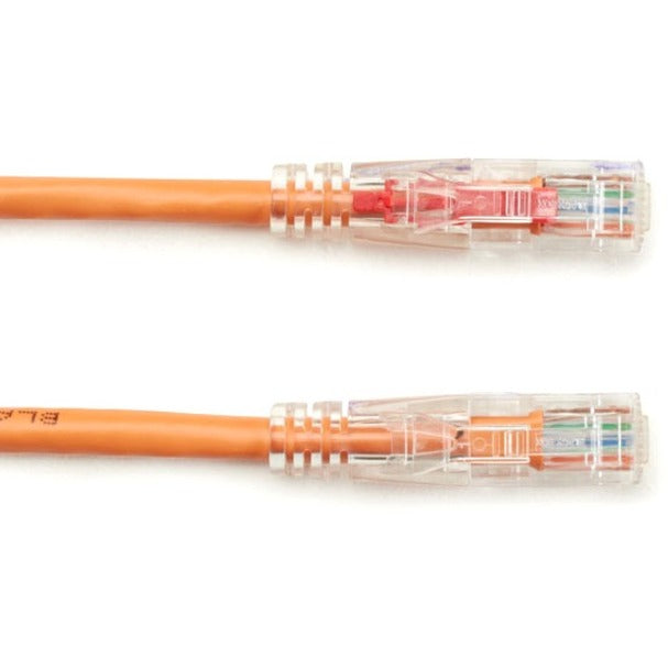 Black Box GigaTrue 3 Cat.6 UTP Patch Network Cable, 6 ft, RJ-45 Male/Male, 24 AWG, Gold Plated Contacts, Snagless Boot, Orange, 1 Each