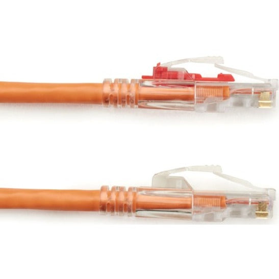 Black Box GigaTrue 3 Cat6 UTP Patch Network Cable, 7 ft, RJ-45 Male/Male, 24 AWG, Gold Plated Contacts, Snagless Boot, Orange, 1 Each