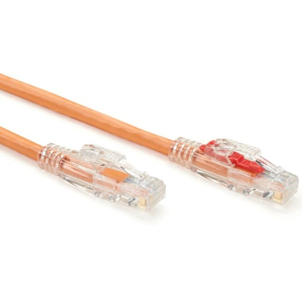Black Box GigaTrue 3 Cat6 UTP Patch Network Cable, 7 ft, RJ-45 Male/Male, 24 AWG, Gold Plated Contacts, Snagless Boot, Orange, 1 Each