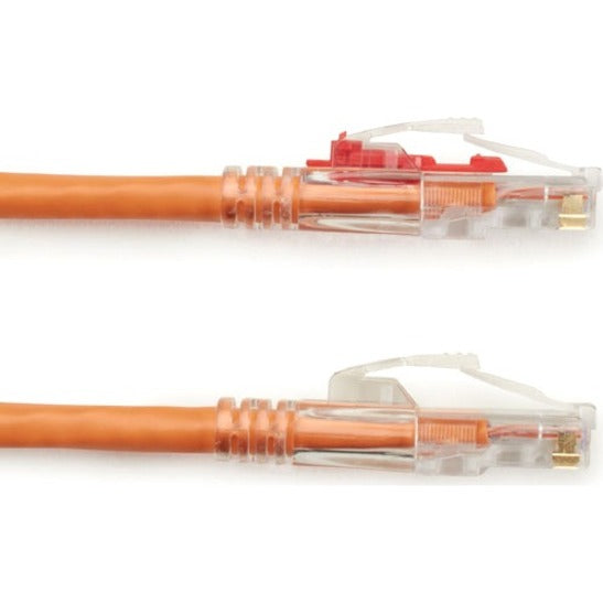 Black Box GigaTrue 3 Cat.6 UTP Patch Network Cable, 10 ft, RJ-45 Male/Male, 24 AWG, Gold Plated Contacts, Snagless Boot, Orange, 1 Each