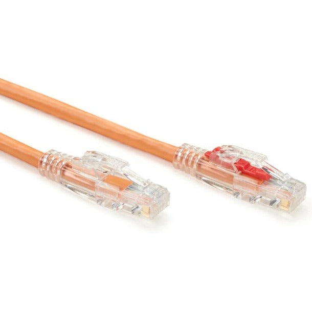 Black Box GigaTrue 3 Cat.6 UTP Patch Network Cable, 100 ft, RJ-45 Male/Male, 24 AWG, Orange, Gold Plated Contacts, Snagless Boot, 1 Each