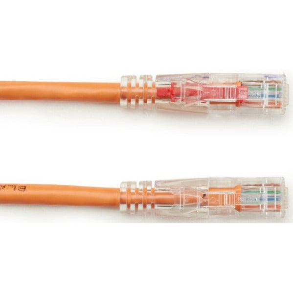 Black Box GigaTrue 3 Cat.6 UTP Patch Network Cable, 15 ft, RJ-45 Male/Male, 24 AWG, Orange, Gold-Plated Contacts, Snagless Boot, 1 Each