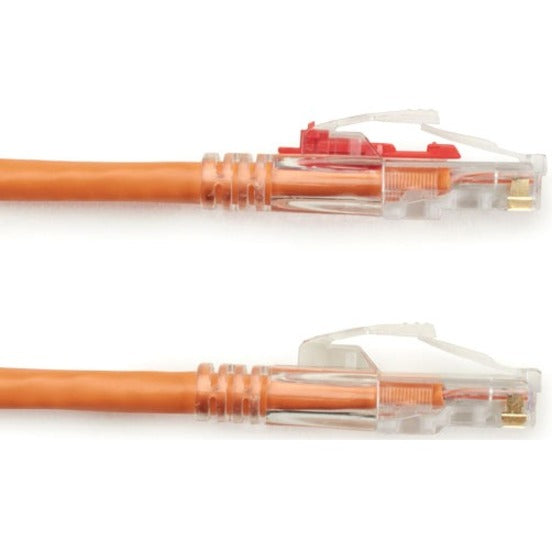Black Box GigaTrue 3 Cat.6 UTP Patch Network Cable, 15 ft, RJ-45 Male/Male, 24 AWG, Orange, Gold-Plated Contacts, Snagless Boot, 1 Each