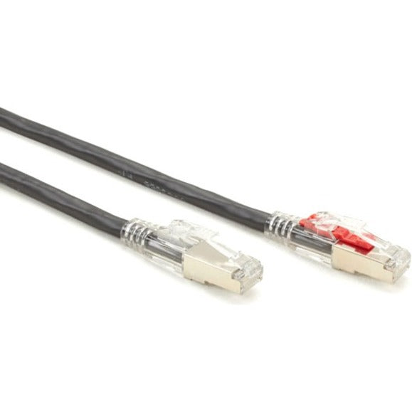Black Box GigaTrue 3 Cat.6 S/FTP Patch Network Cable, 1 ft, RJ-45 Male/Male, Shielded, Gold Plated Contacts, 24 AWG, Black, 1 Each