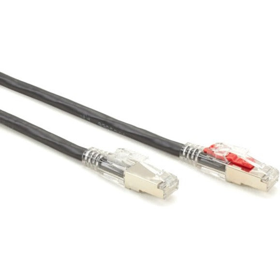 Black Box GigaTrue 3 Cat.6 S/FTP Patch Network Cable, 2 ft, RJ-45 Male/Male, Shielded, Gold Plated Contacts, CM, 24 AWG, Black, 1 Each