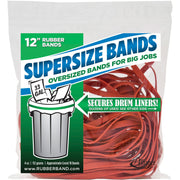 Alliance Rubber SuperSize Industrial-Strength Large Rubber Bands, 12" x 0.3", Red, Latex, Reusable, Heavy Duty, 1 Pack