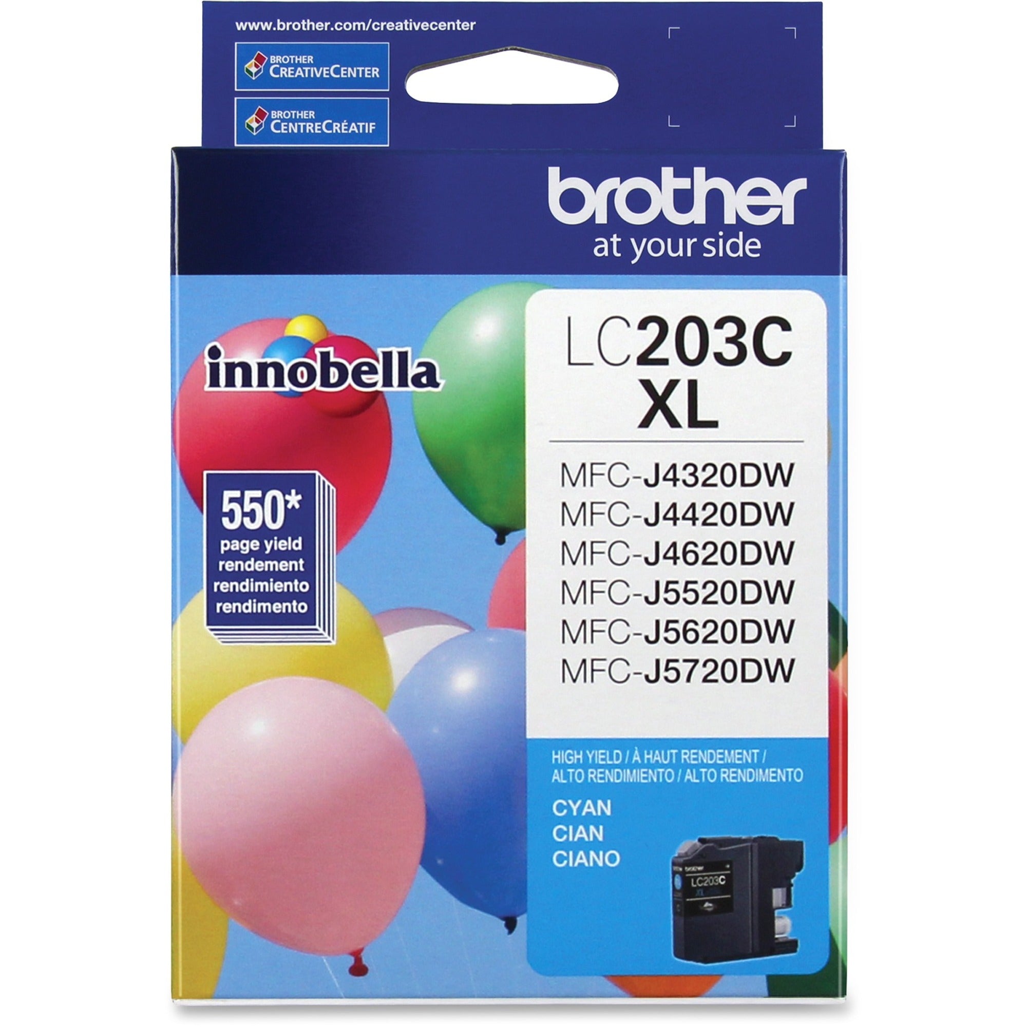 Brother Innobella LC203C High Yield Inkjet Ink Cartridge - Cyan - 1 Each