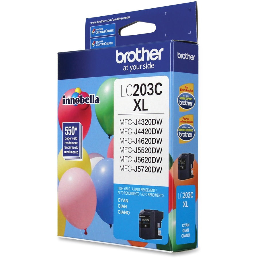 Brother Innobella LC203C High Yield Inkjet Ink Cartridge - Cyan - 1 Each