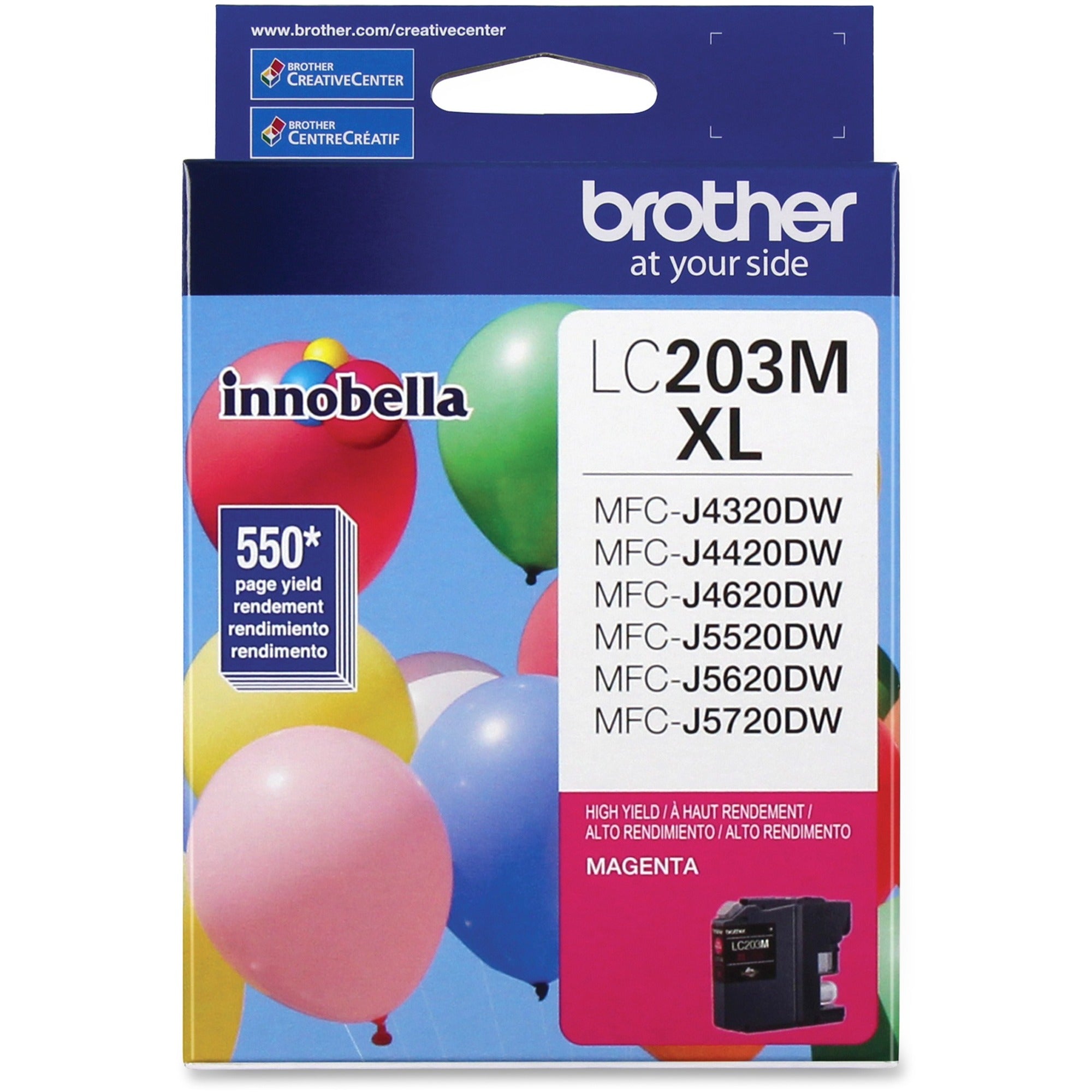 Brother Innobella LC203M High Yield Inkjet Ink Cartridge - Magenta - 1 Each