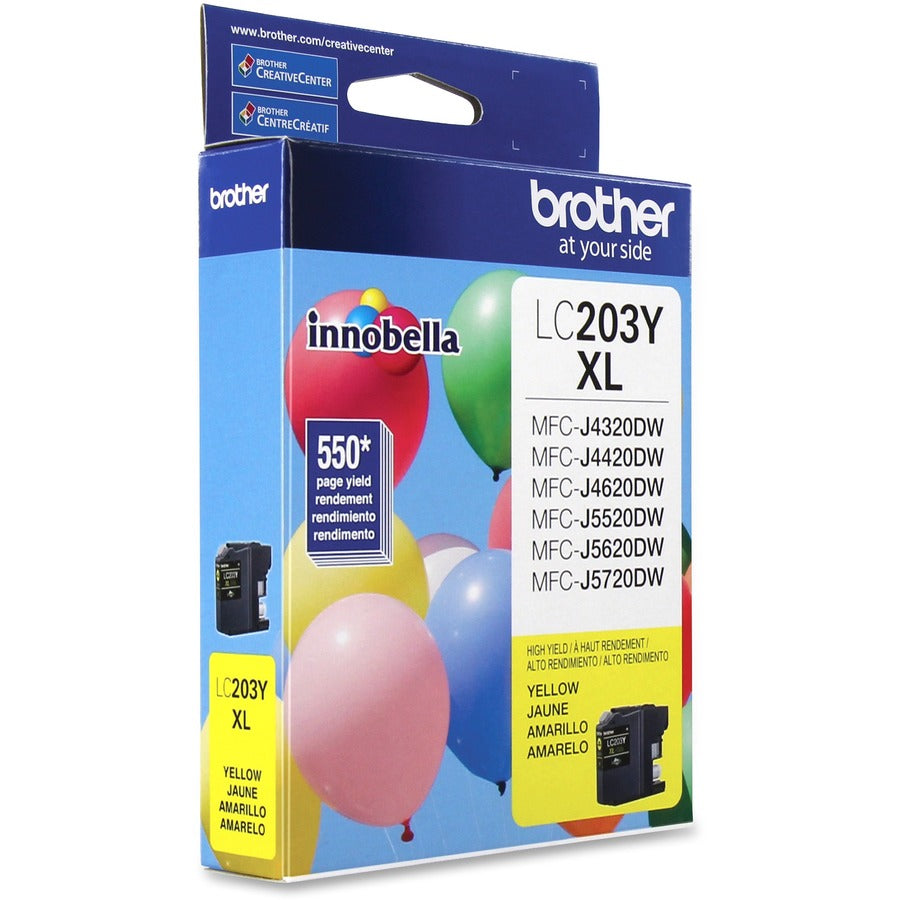Brother Innobella LC203Y High Yield Inkjet Ink Cartridge - Yellow - 1 Each