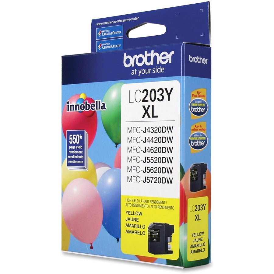 Brother Innobella LC203Y High Yield Inkjet Ink Cartridge - Yellow - 1 Each