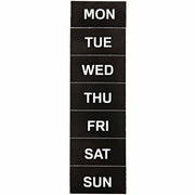 Skill Learning: Name of Days - Magnetic - 1" Height x 2" Width - Black - 7 / Pack