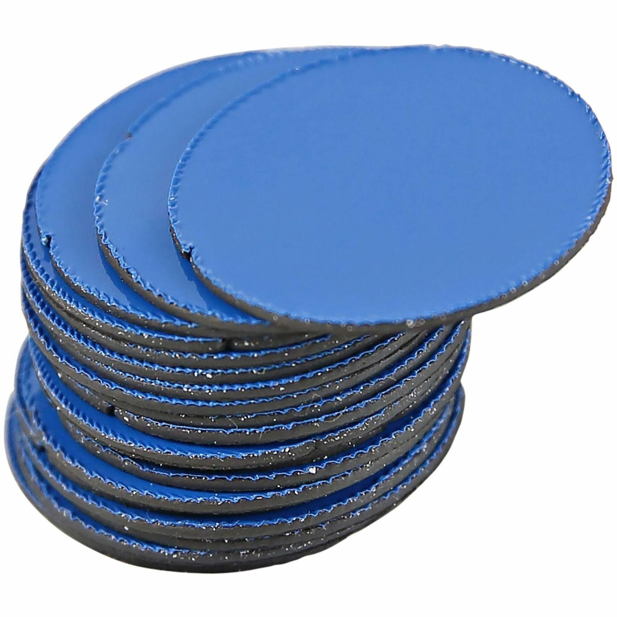 MasterVision Magnetic Color Coding Dots, 3/4" Diameter, Round, Blue, Vinyl, 20 Pack