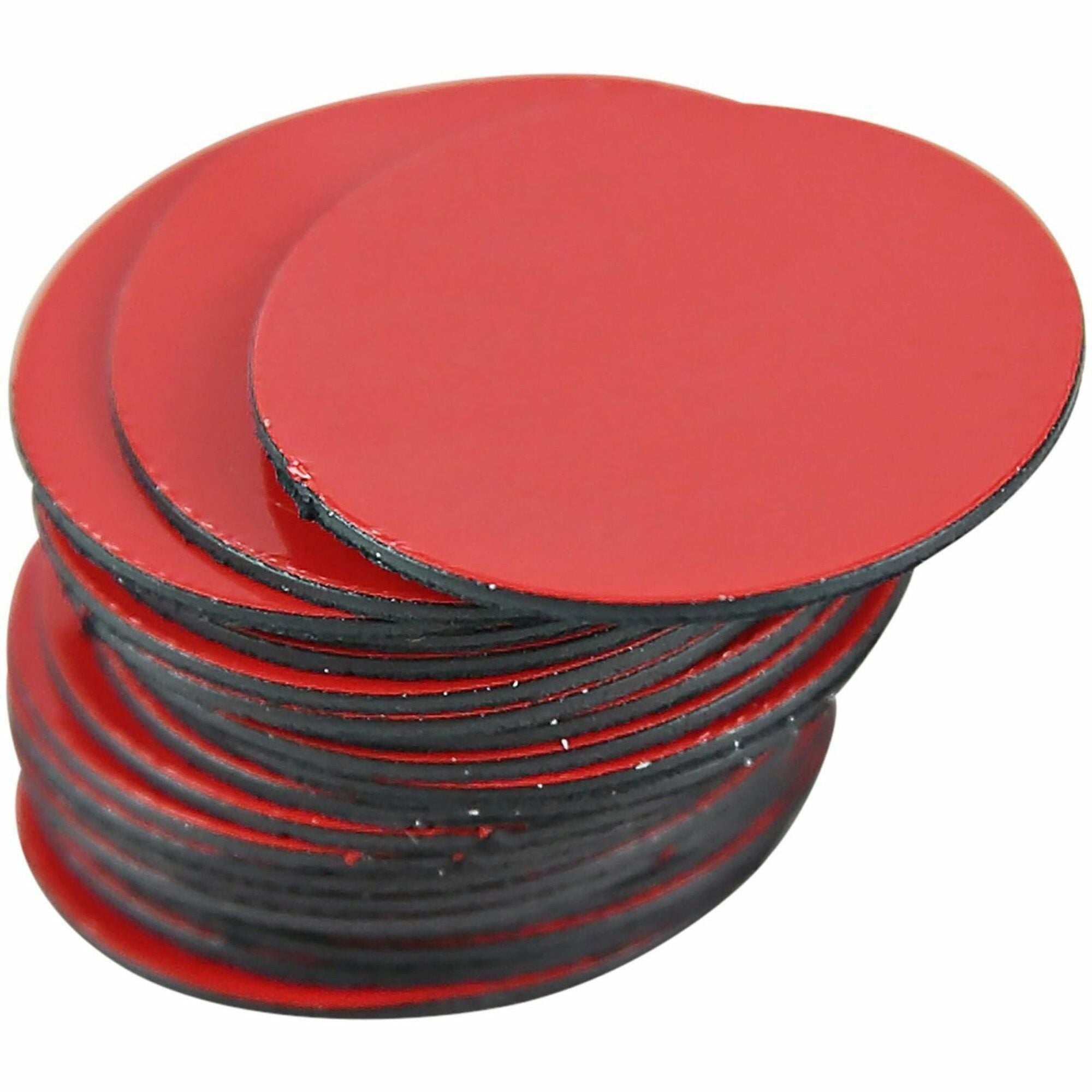 MasterVision Magnetic Color Coding Dots, 3/4" Diameter, Round, Red, Vinyl, 20 Pack
