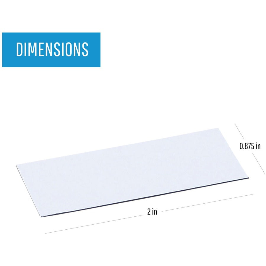 MasterVision 2" Magnetic Dry Erase Strips, White, 0.88" x 2", 1 Pack