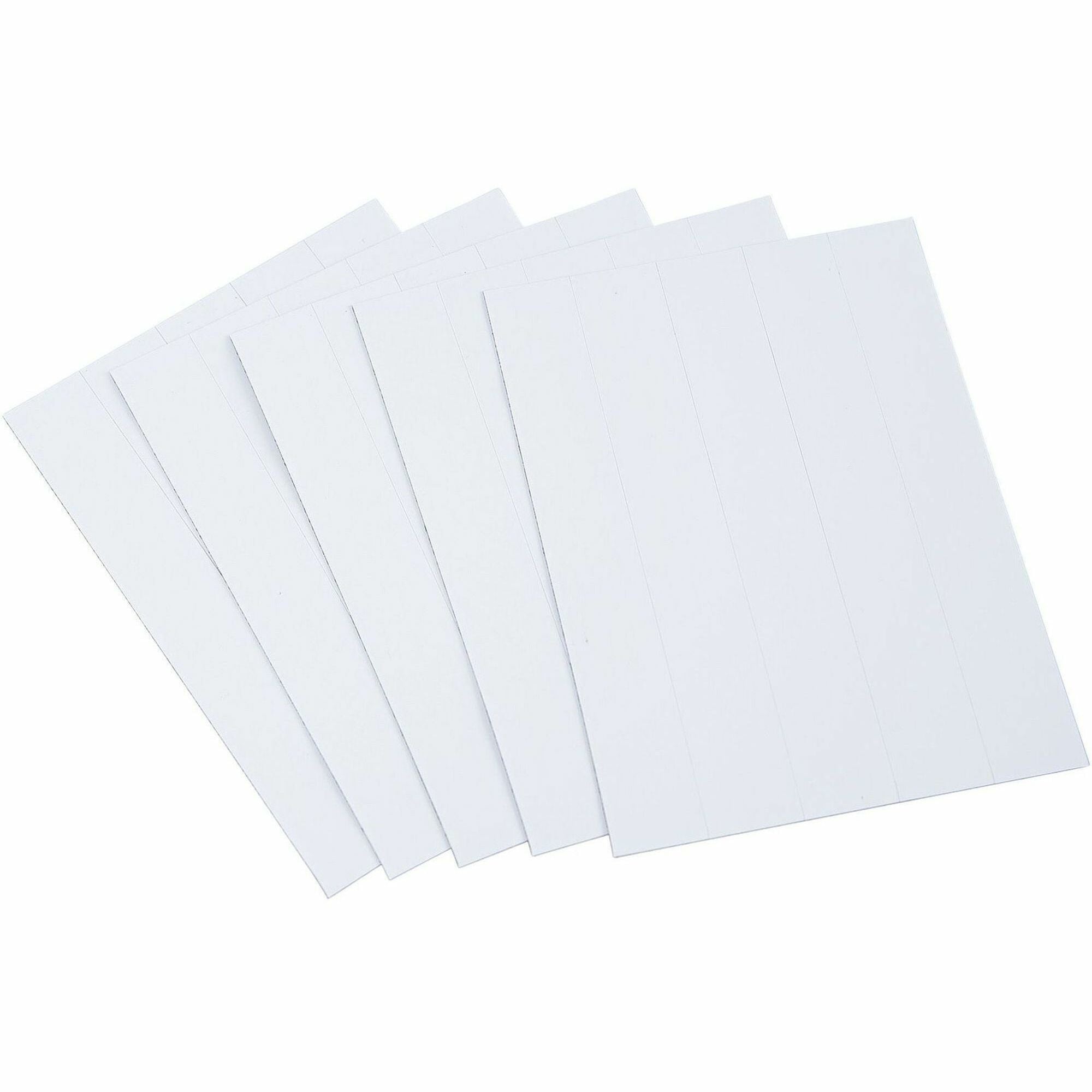 MasterVision 6" Magnetic Dry Erase Strips, White, 0.88" x 6", 1 Pack