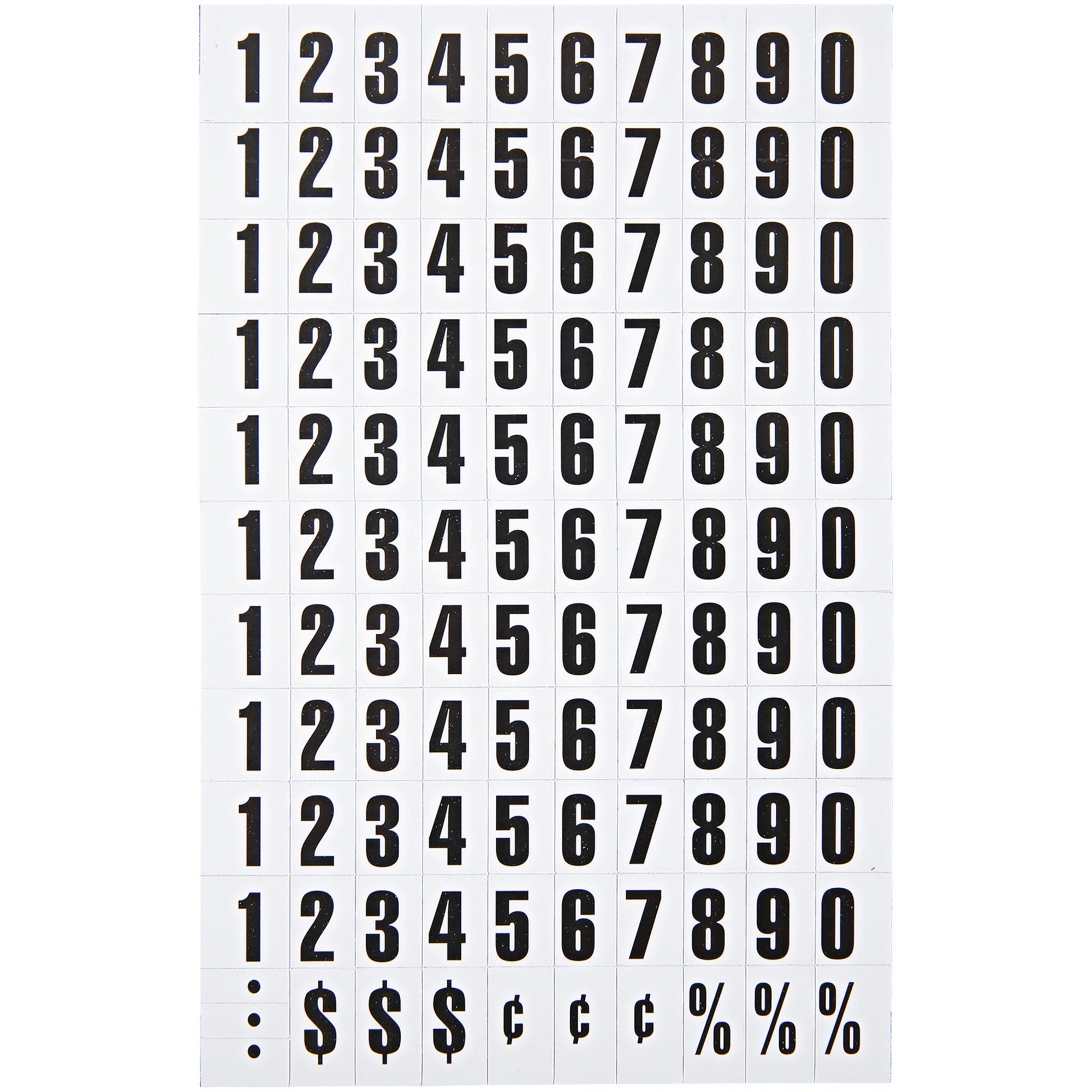 Magnetic - 0.75" Height x 0.50" Width - Black - Vinyl - 110 / Pack