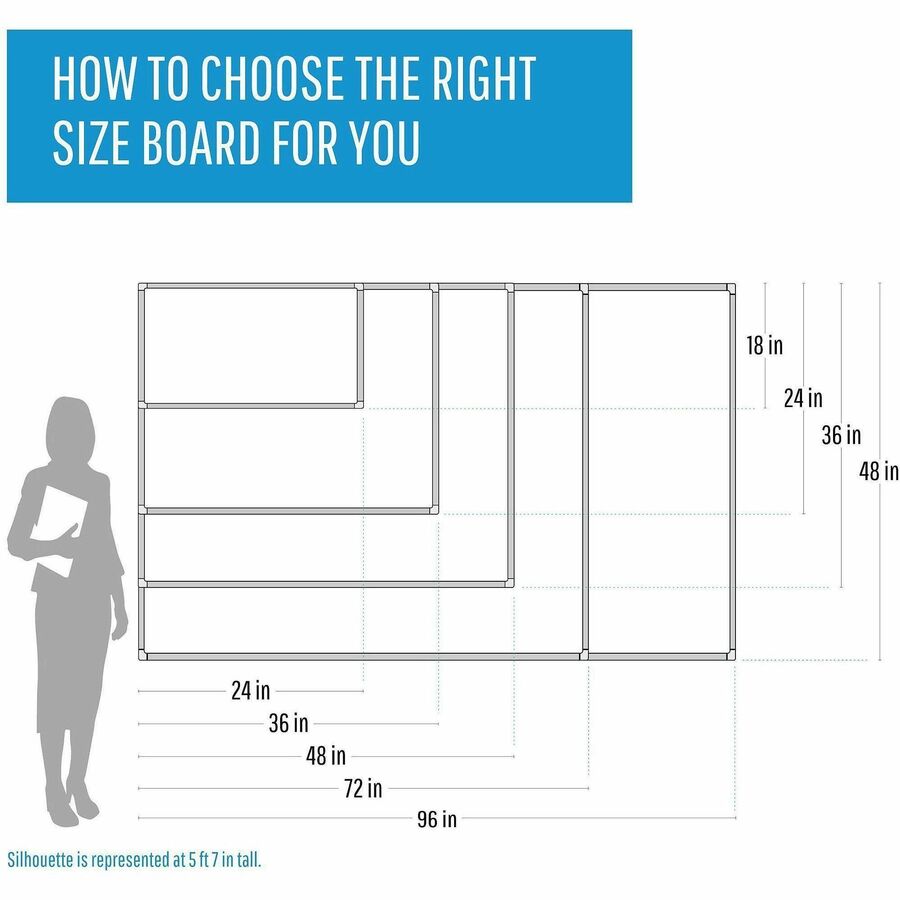 White, Gold - Aluminum, Steel - 36" Height x 48" Width - Magnetic, Dry Erase Surface, Marker Tray - 1 Each