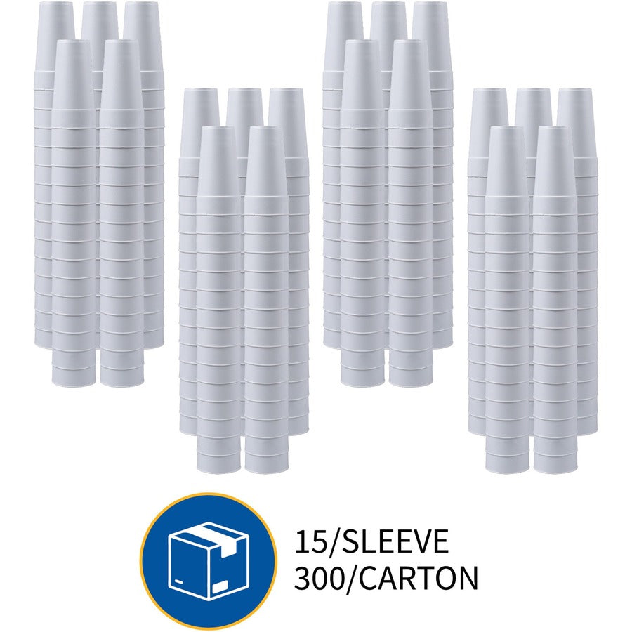24 fl oz - White - Styrofoam - Hot Drink, Cold Drink - 300 / Carton