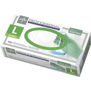 Medline Professional Series Aloetouch Gloves, Large, 5.9 mil Thickness, 9.5" Length, Green, Latex-Free, Non-Sterile, Textured, Powder-Free, 100/Box