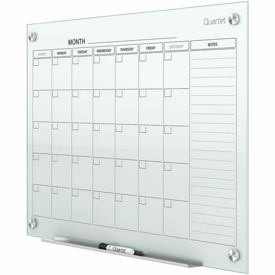 36" x 24" Sheet Size - White - Tempered Glass - Magnetic, Stain Resistant, Ghost Resistant, Write-on, Reusable - 1 Each