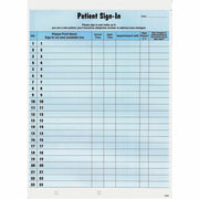 Tabbies Patient Sign-In Label Forms, 125 Sheets, 8.5" x 11", Blue, 125 per Pack