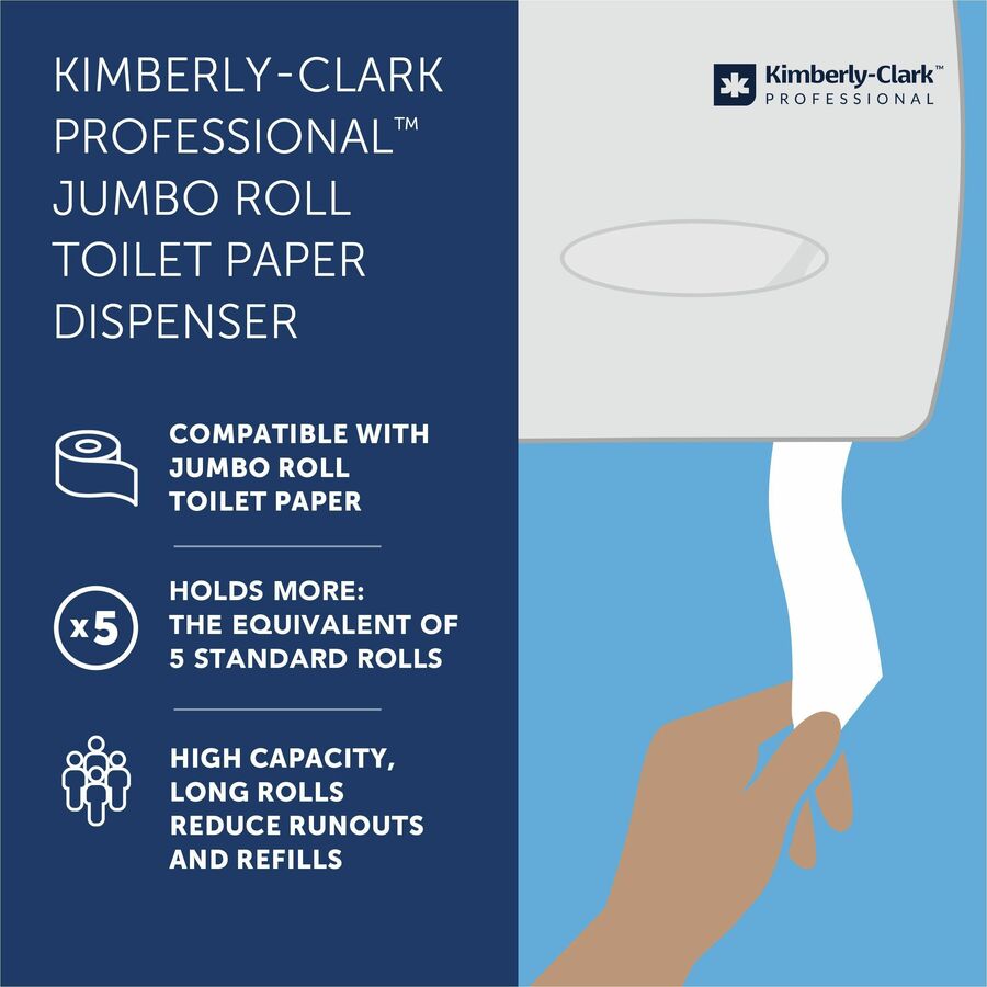 Roll Dispenser - 13.9" Height x 16" Width x 5.8" Depth - Black - Contemporary Style, Translucent - 1 Carton