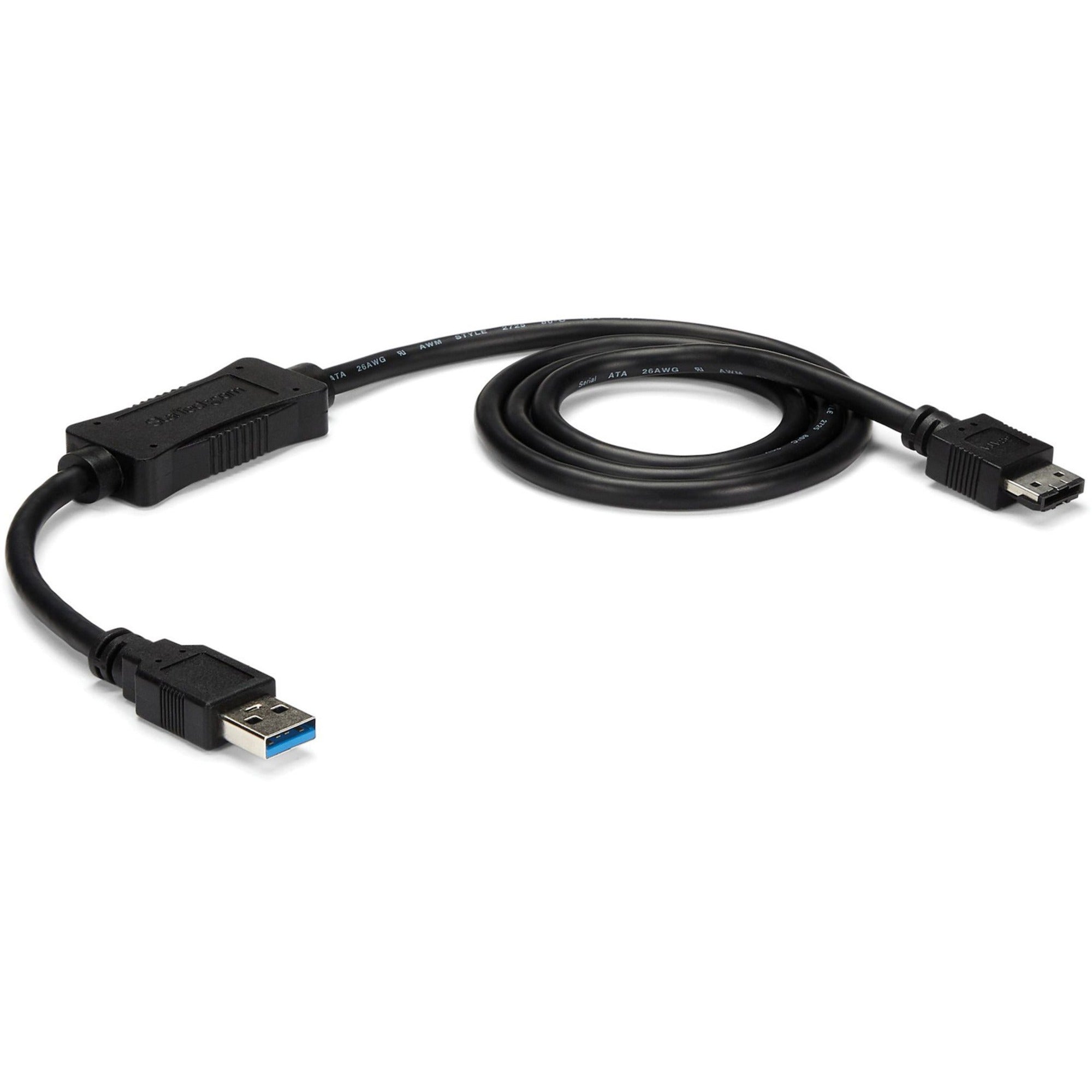 StarTech.com eSATA/USB Data Transfer Cable, USB 3.0 Type A Male to eSATA Female, 3 ft, Black, 1 Each