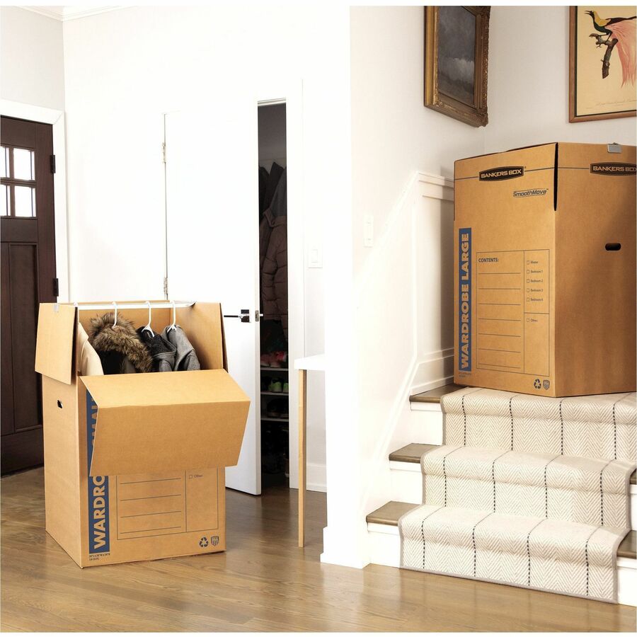 Internal Dimensions: 24" Width x 24" Depth x 40" Height - External Dimensions: 24.4" Width x 24.4" Depth x 40.3" Height - Kraft, Green - For Apparel - Recycled - 3 / Carton