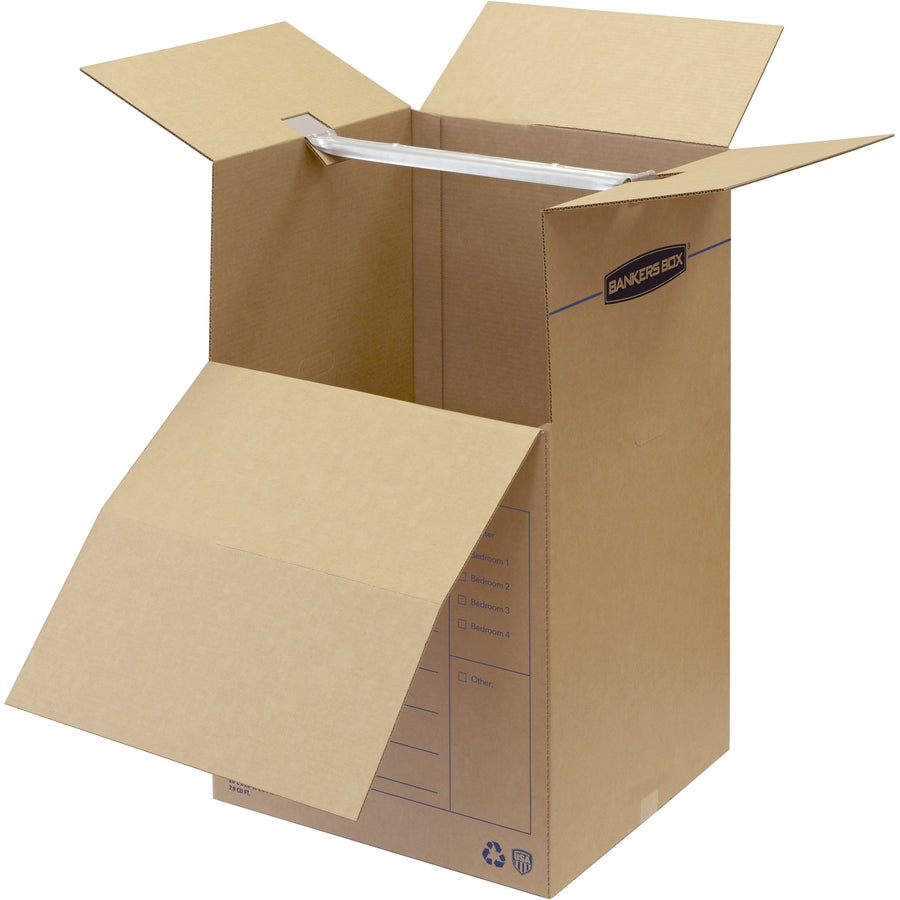 Internal Dimensions: 24" Width x 24" Depth x 40" Height - External Dimensions: 24.4" Width x 24.4" Depth x 40.3" Height - Kraft, Green - For Apparel - Recycled - 3 / Carton