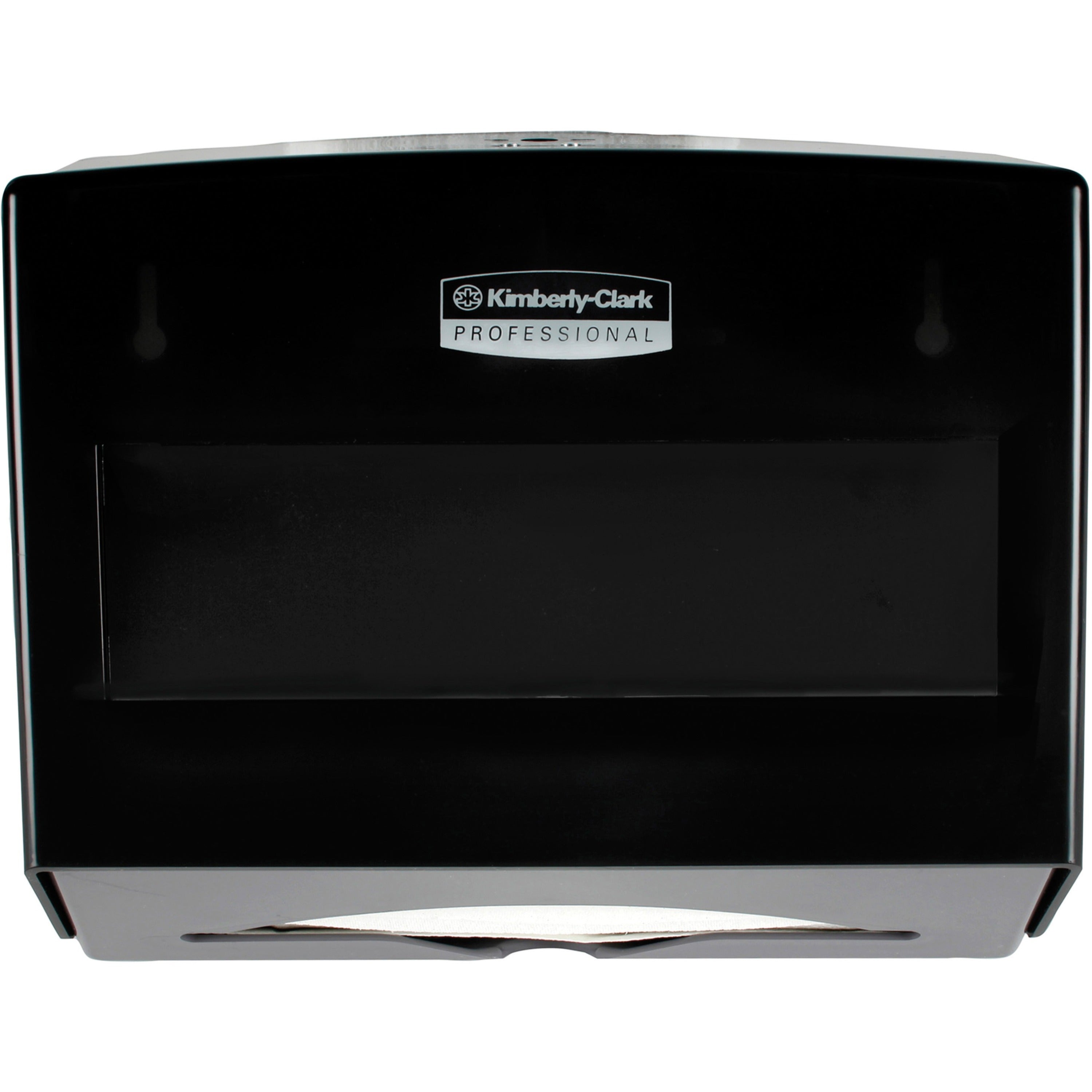 Scott Scottfold Folded Towel Dispenser, Black, Compact, Lockable, 9" x 10.8" x 4.8", 1 Carton