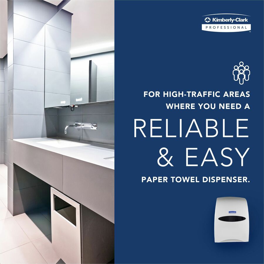 Touchless Dispenser - 16.1" Height x 12.6" Width x 10.2" Depth - Plastic - White - Durable - 1 Carton