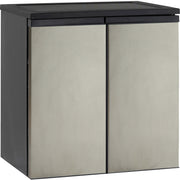 5.50 ft³ - Auto-defrost - Side by Side - Auto-defrost - 3.30 ft³ Net Refrigerator Capacity - 2.20 ft³ Net Freezer Capacity - 120 V AC - 338 kWh per Year - Stainless Steel - Smooth - Glass, Stainless Steel