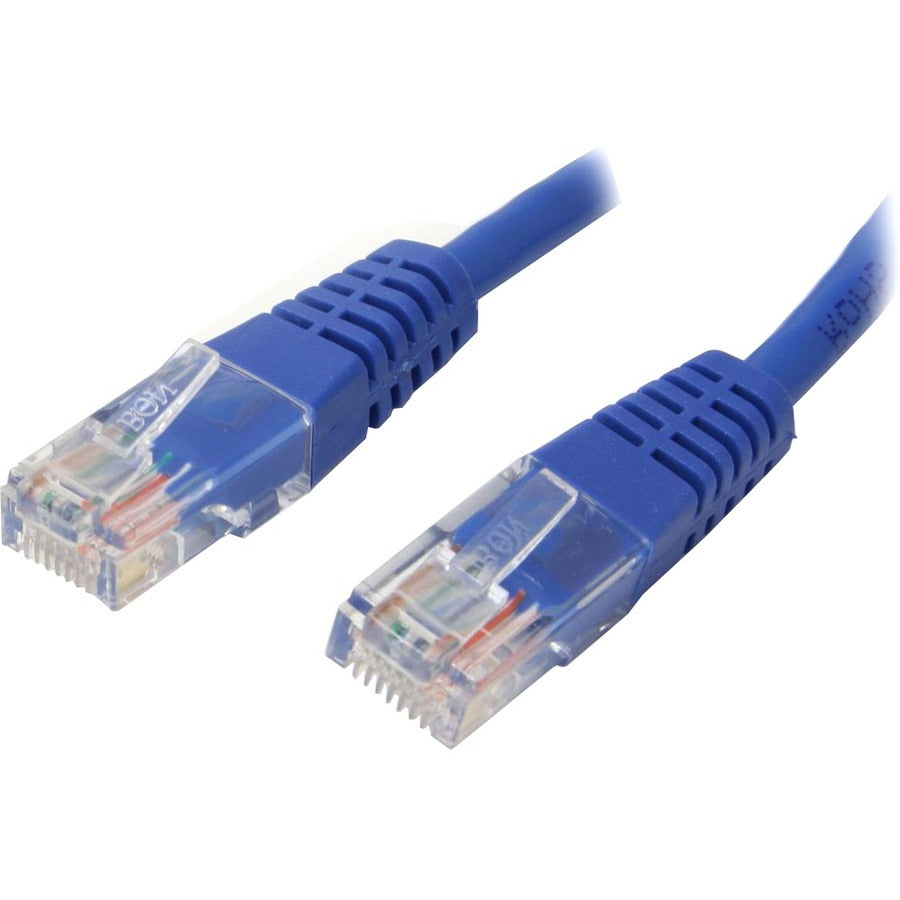 StarTech.com Molded Cat5e UTP Patch Cable - 50 ft Category 5e Network Cable - First End: 1 x RJ-45 - Male - Second End: 1 x RJ-45 - Male - Patch Cable - Blue - 1 Each